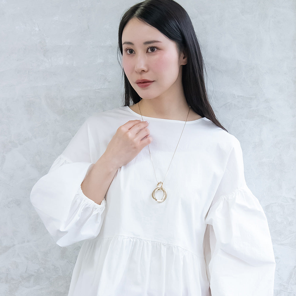 ネックレス ニッケルフリー メタル リング ロングタイプ ペンダントネックレス
