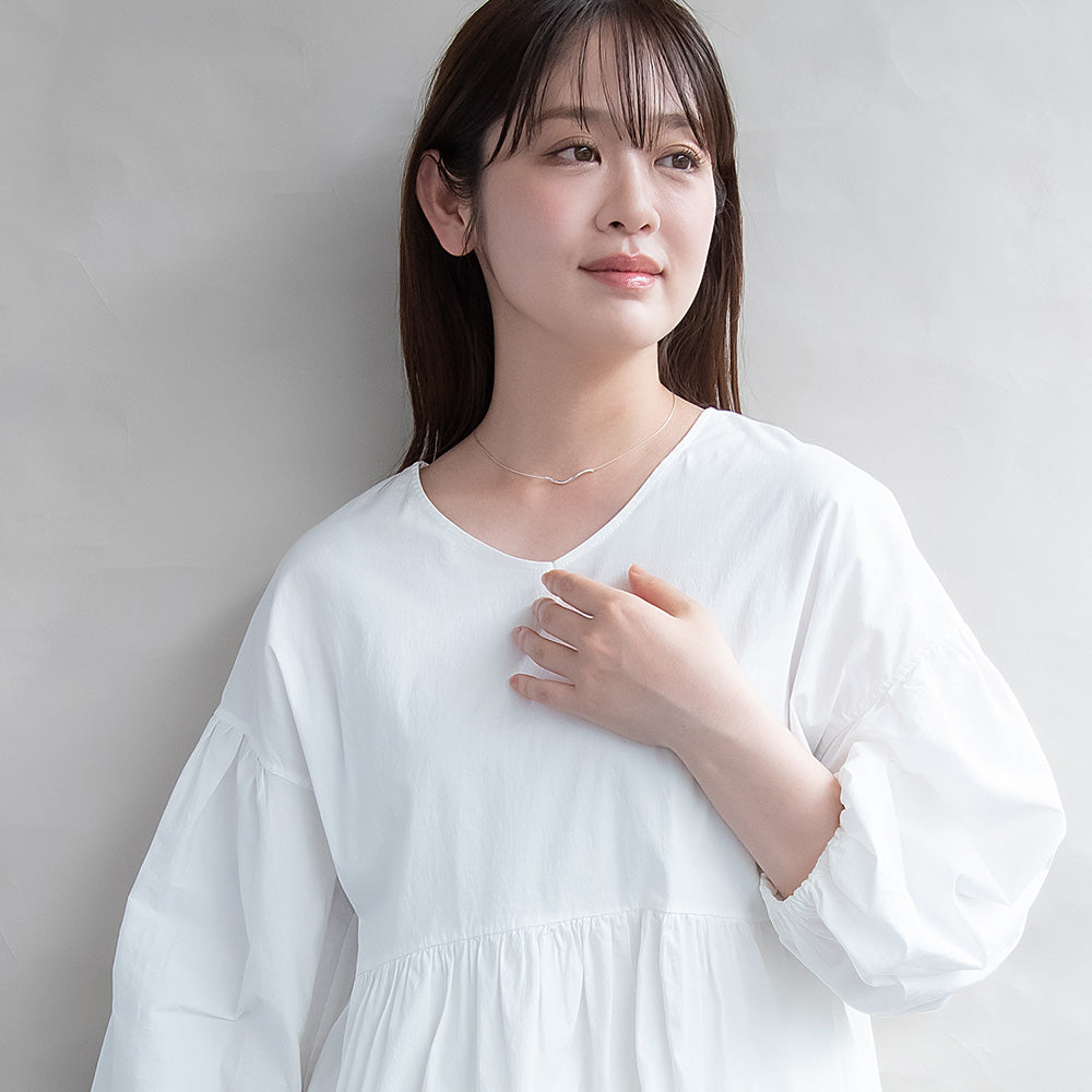 ネックレス ニッケルフリー メタル パイプ ツイスト チェーン ショートネックレス