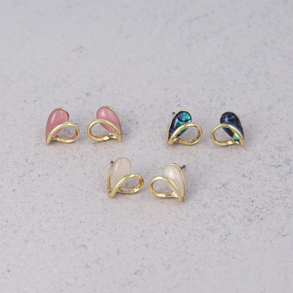 ピアス usako* ピアス ニッケルフリー メタル ハート チタンポスト スタッドピアス