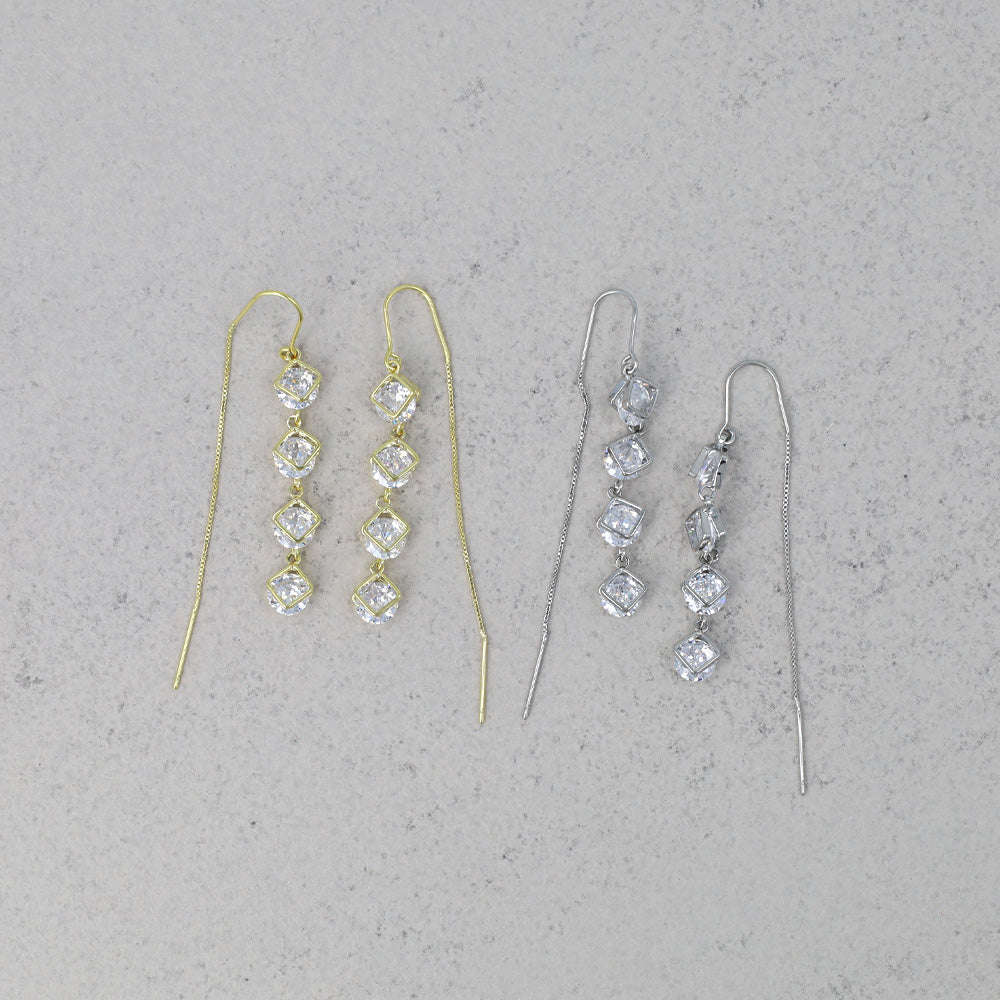 ピアス REFLET ニッケルフリー キュービックジルコニア サンド