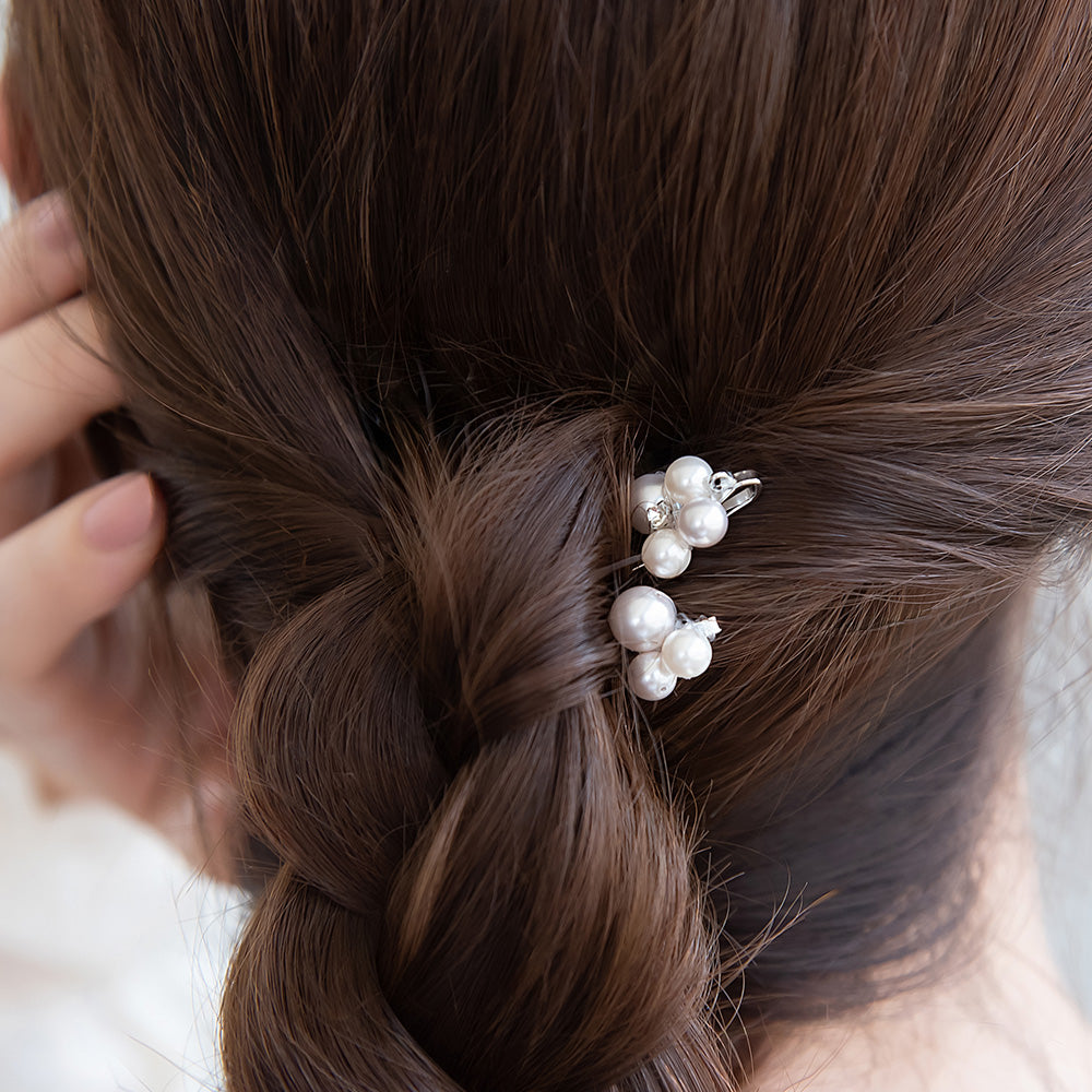 Classy ヘアピン ストーン パール ミックスカラー 2本セット アメピン