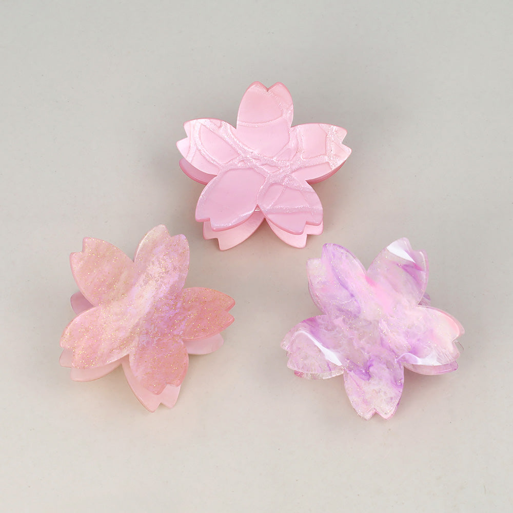 ヘアクリップ 桜 マーブル カラー バンスクリップ – OSEWAYAオンライン