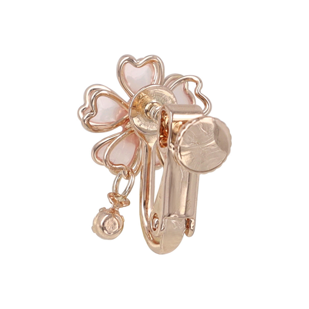 イヤリング ニッケルフリー メタル 桜 ネジバネ式イヤリング