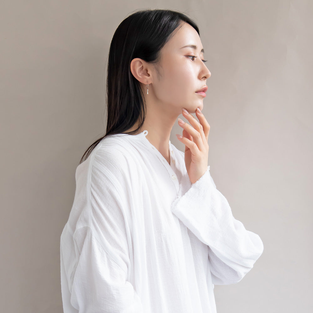 樹脂ピアス ドロップ ストーン C型 スタッドピアス