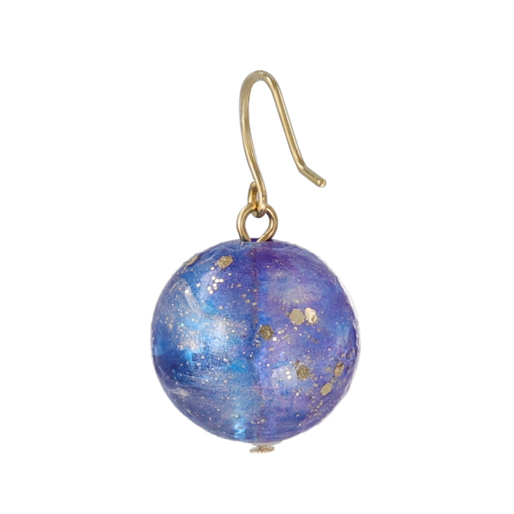 ピアス ニッケルフリー メタル カラー ビーズ ラメ 惑星 宇宙 フックピアス