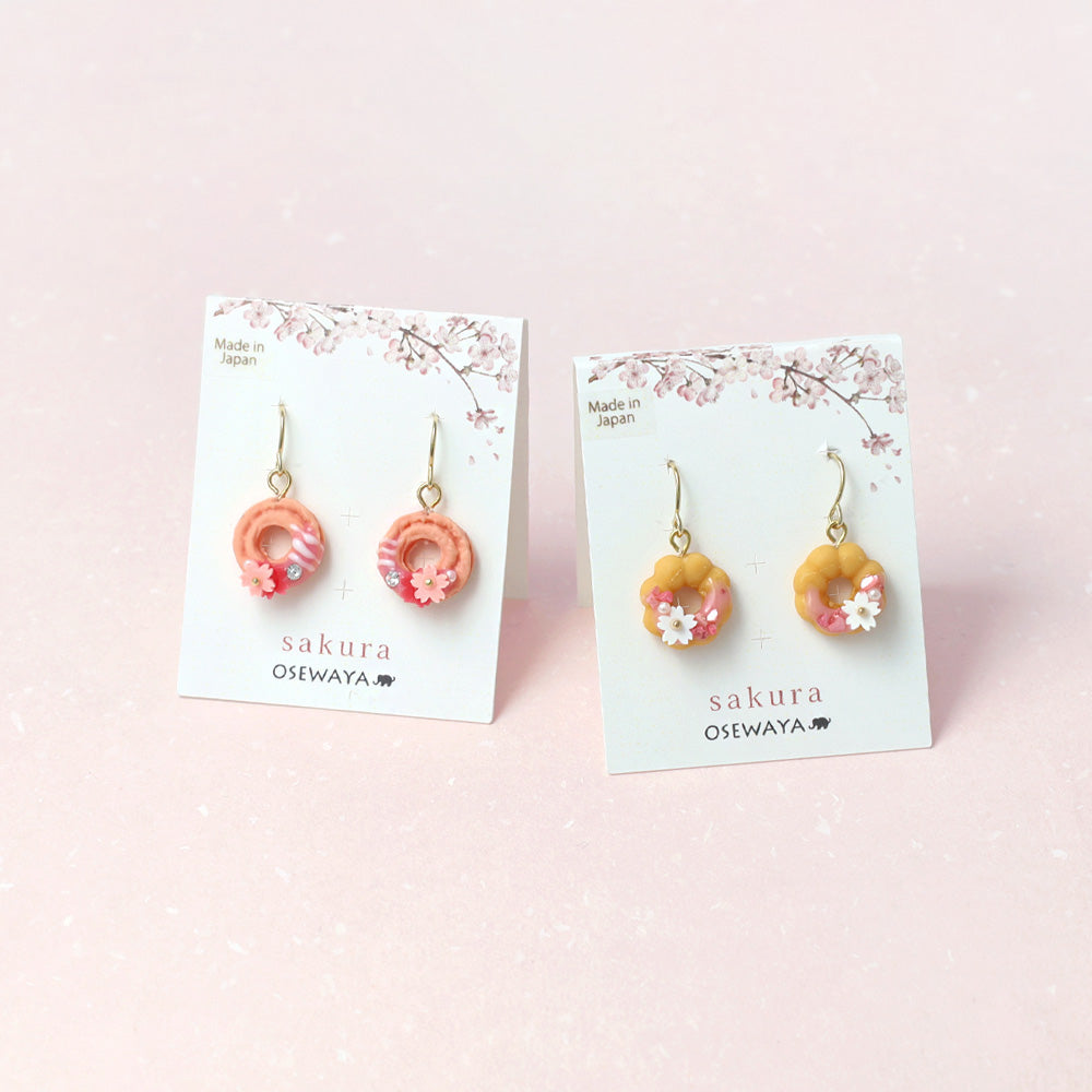 ピアス 桜 フラワー ドーナツ スイーツ フックピアス – OSEWAYA