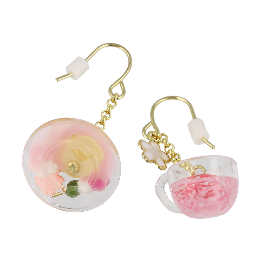 ピアス 桜 フラワー パンケーキ 団子 スイーツ フックピアス