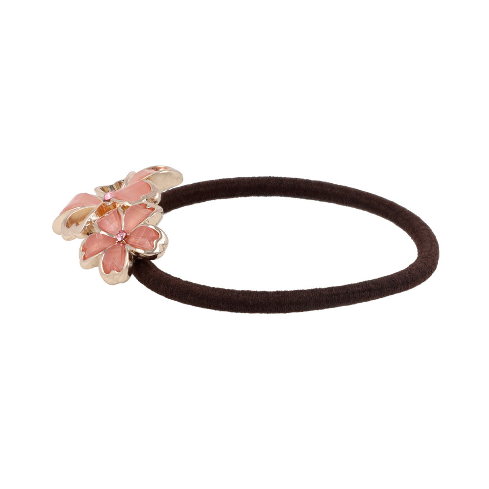 ヘアゴム ニッケルフリー メタル 桜 ダブル