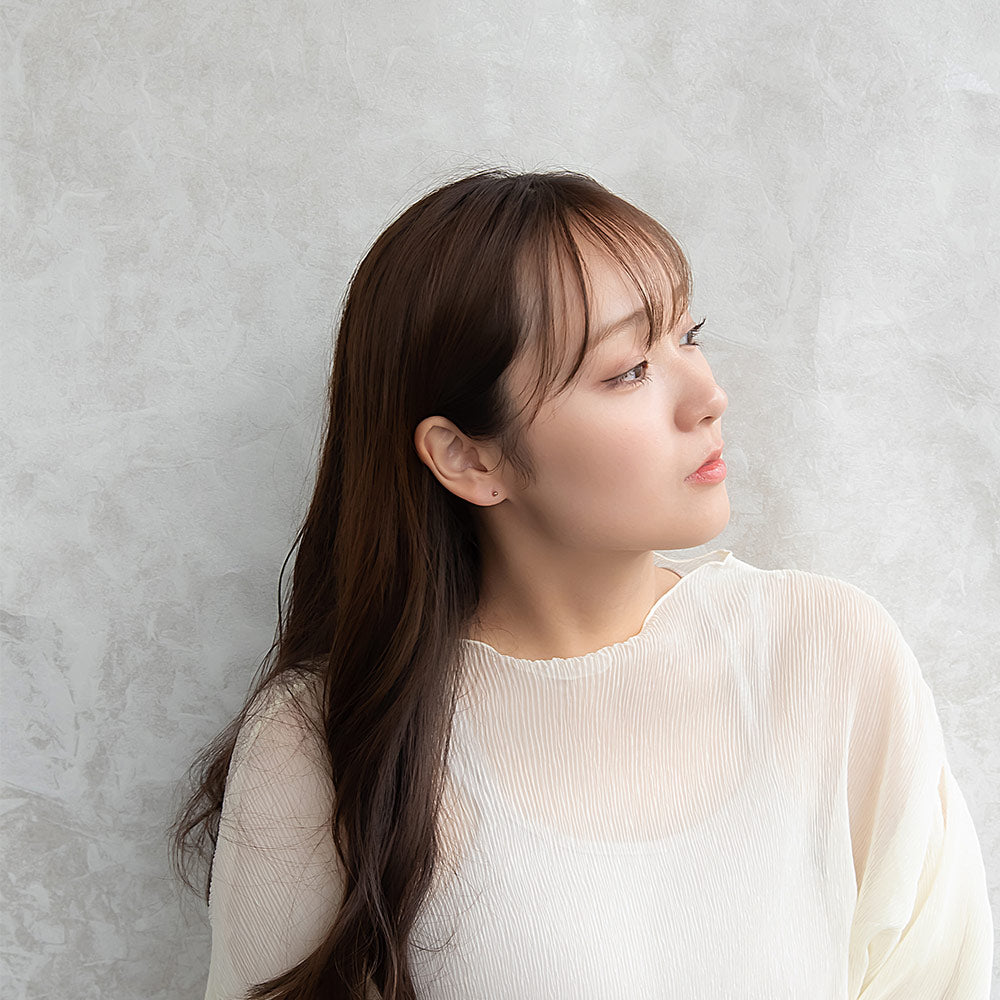 ピアス メタル 桜 パール ストーン ボール 5個セット チタンポスト スタッドピアス