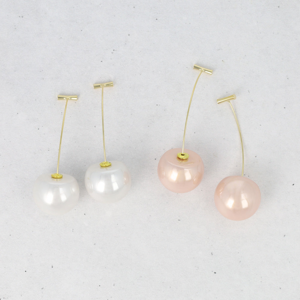 ピアス ニッケルフリー チェリー パール バックキャッチ スタッド