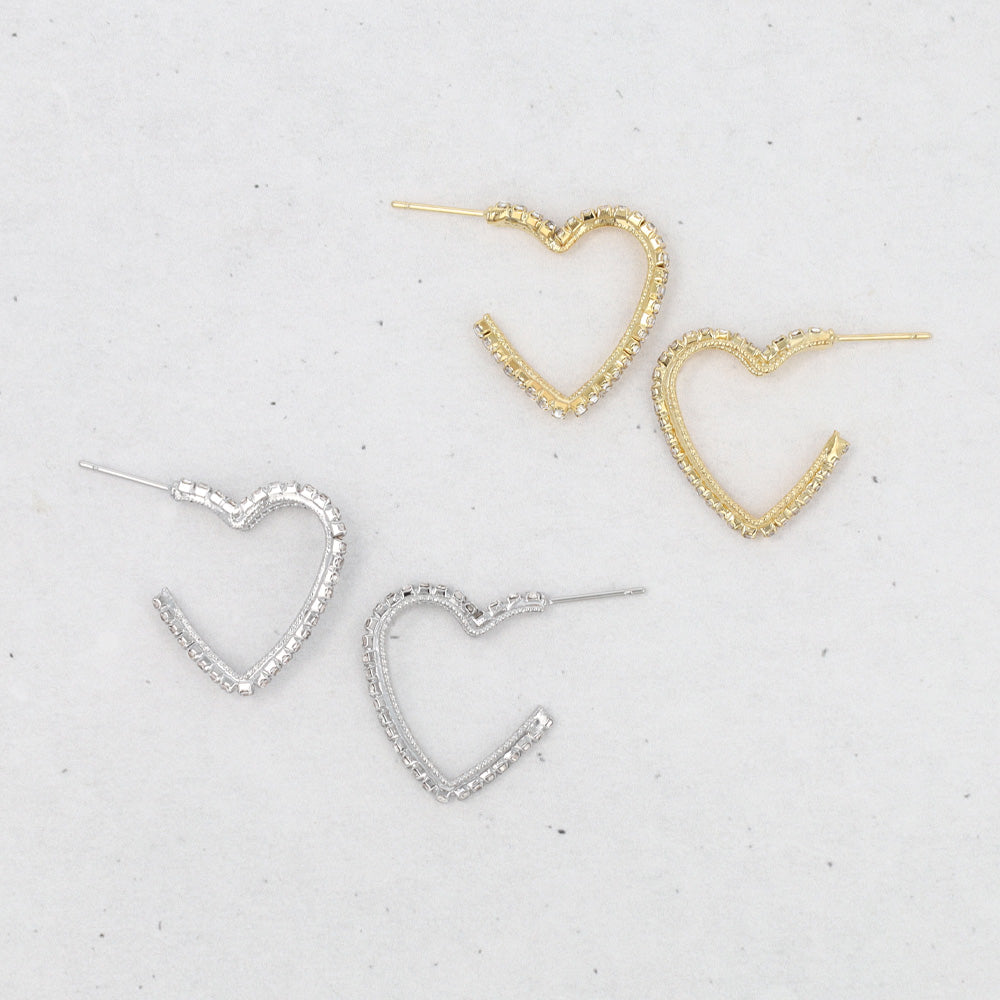 ピアス ニッケルフリー メタル ハート スタッドピアス – OSEWAYA