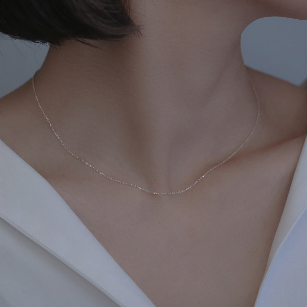 【elaia】ネックレス Silver925 ショートネックレス オリジナルボックス/巾着付き
