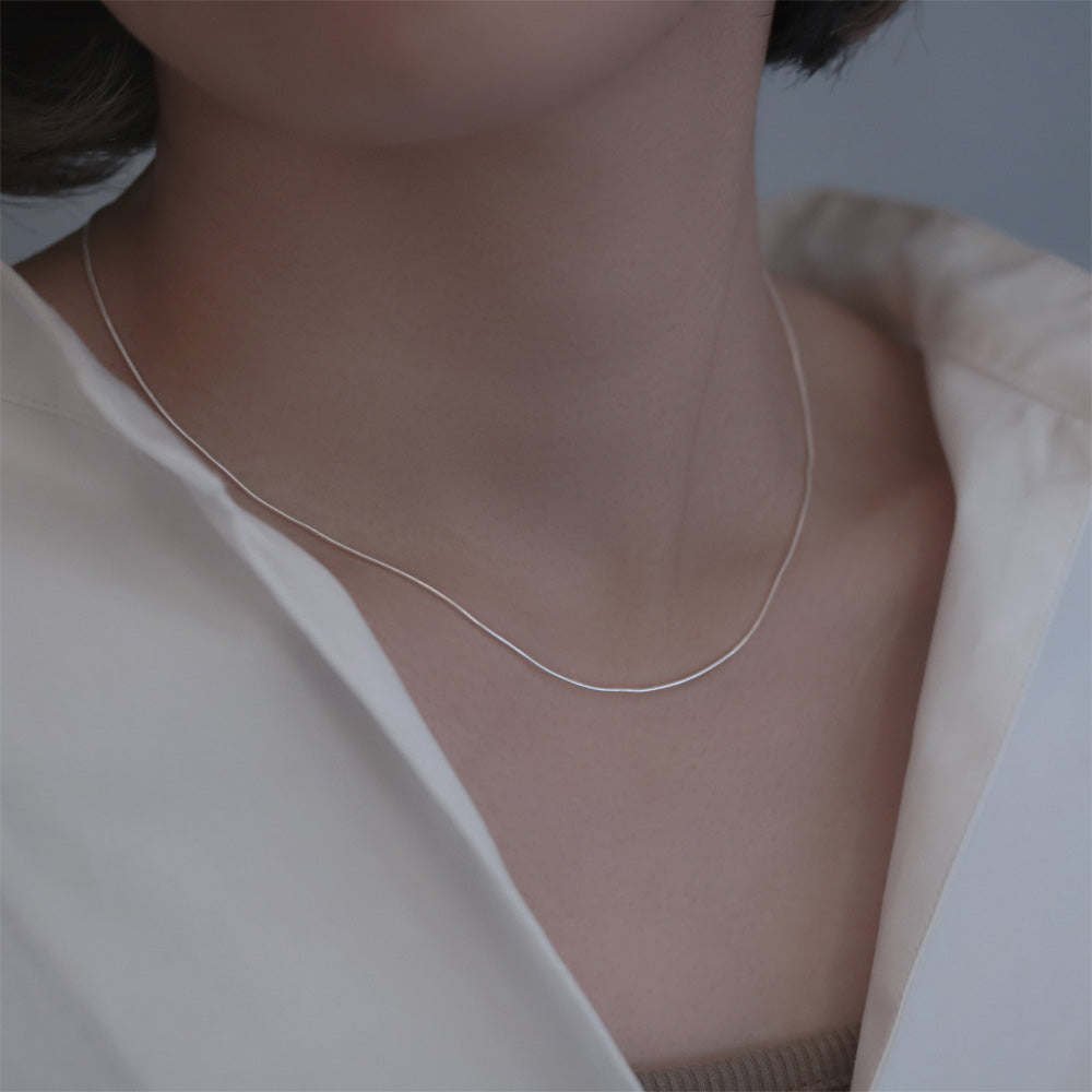 【elaia】ネックレス Silver925 ショートネックレス オリジナルボックス/巾着付き