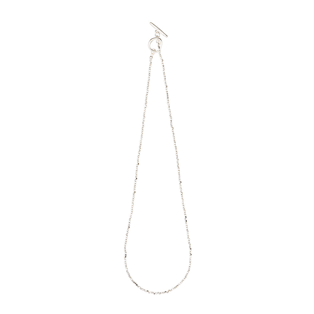 【LIMITED NUMBER】silver925 plated collection ネックレス ニッケルフリー メタル スクエア ビーズ チェーン マンテル ショートネックレス オリジナル巾着付き