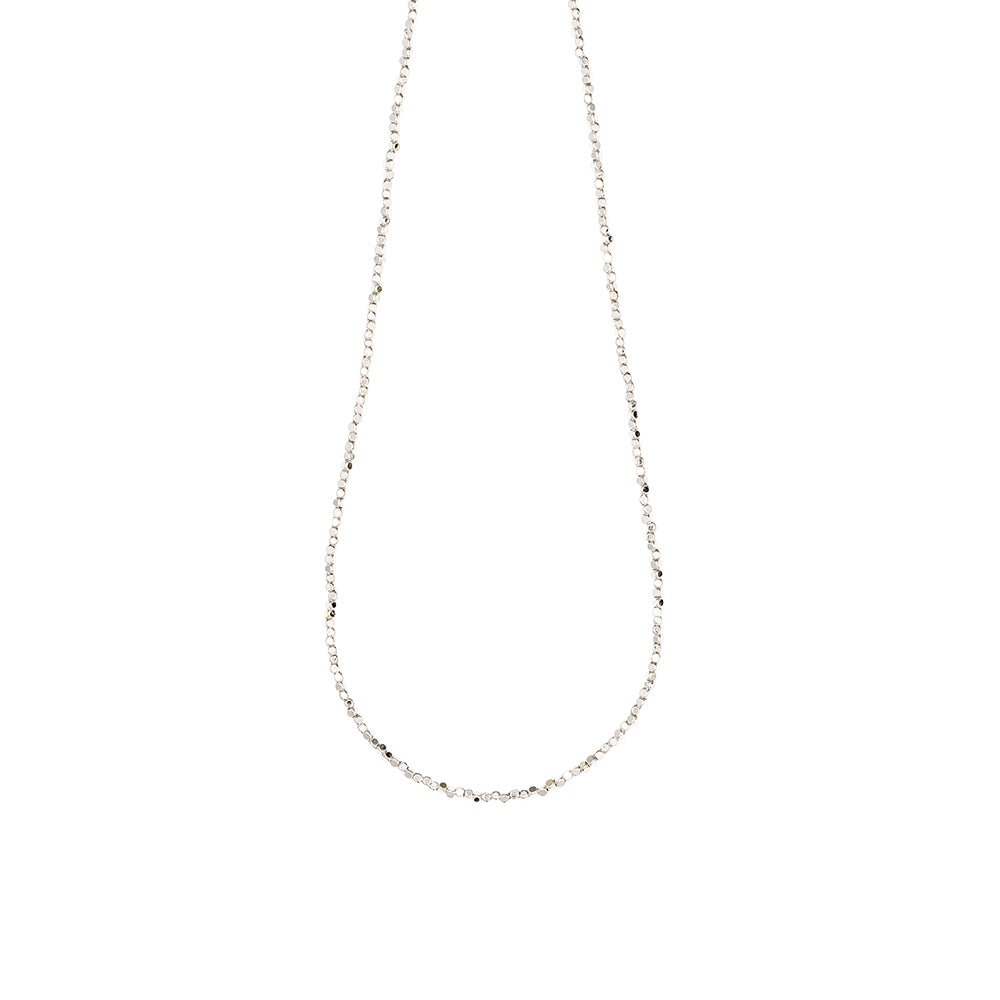 【LIMITED NUMBER】silver925 plated collection ネックレス ニッケルフリー メタル スクエア ビーズ チェーン マンテル ショートネックレス オリジナル巾着付き