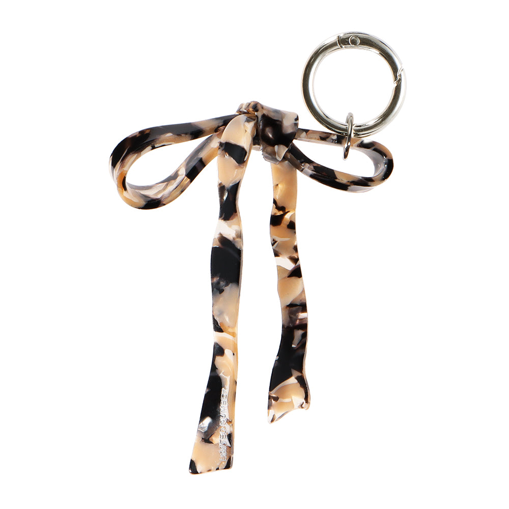 【LIMITED NUMBER】Vintage Like-KEY CHARM リボン マーブル カラー カラビナ キーリング