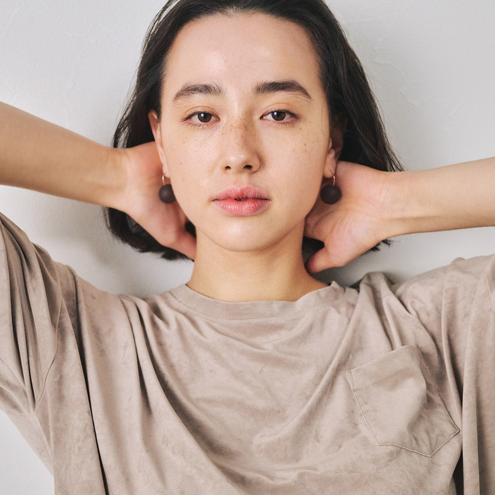 【LIMITED NUMBER】MELLOW ピアス ニッケルフリー メタル マット クリア カラー ホマイカ ボール フックピアス