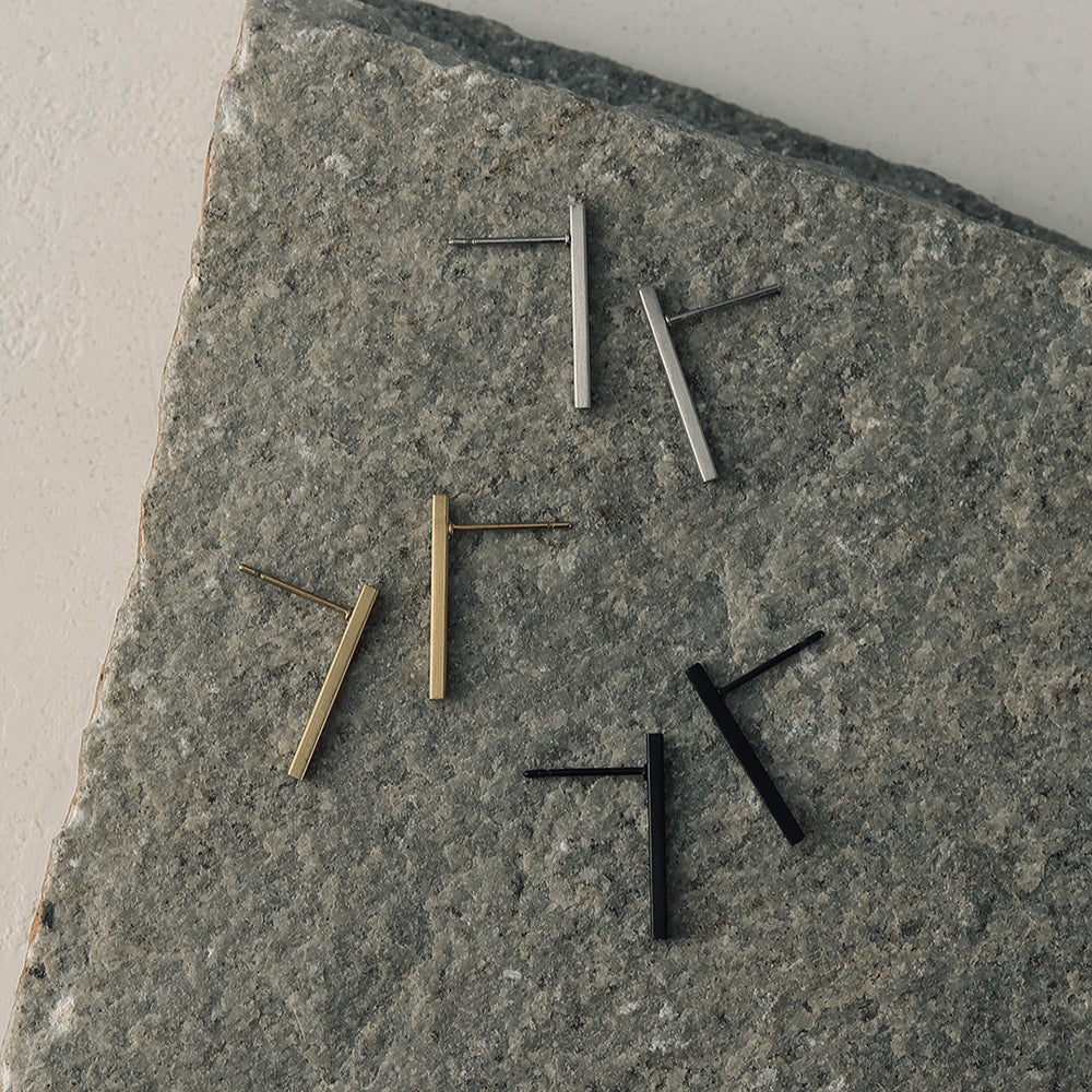 【LIMITED NUMBER】STAINLESS collection ピアス メタル Iライン ステック スタッドピアス