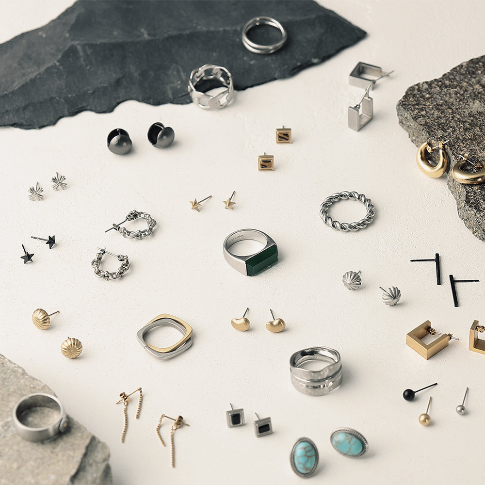 【LIMITED NUMBER】STAINLESS collection ピアス メタル ミニ クロス スタッドピアス