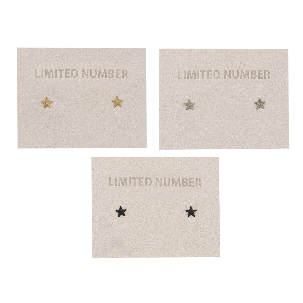 【LIMITED NUMBER】STAINLESS collection ピアス メタル ミニ スター 立体 スタッドピアス