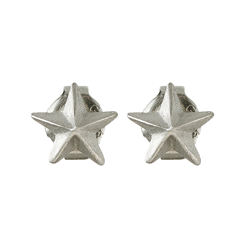 【LIMITED NUMBER】STAINLESS collection ピアス メタル ミニ スター 立体 スタッドピアス