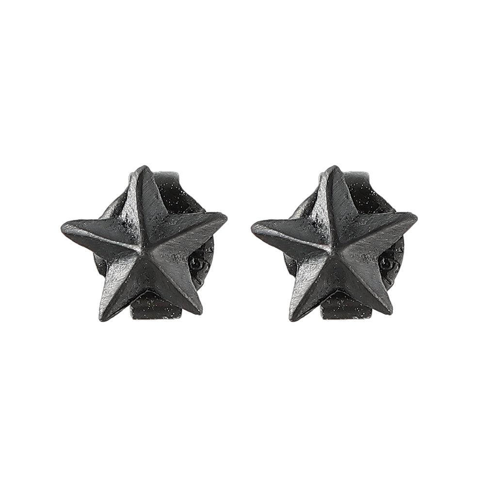 【LIMITED NUMBER】STAINLESS collection ピアス メタル ミニ スター 立体 スタッドピアス