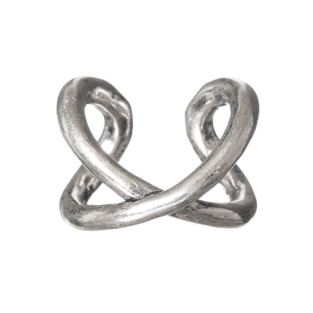 【LIMITED NUMBER】Vintage Like/volume ring リング ニッケルフリー メタル ∞ クロス ライン ワイド フリーサイズ 指輪