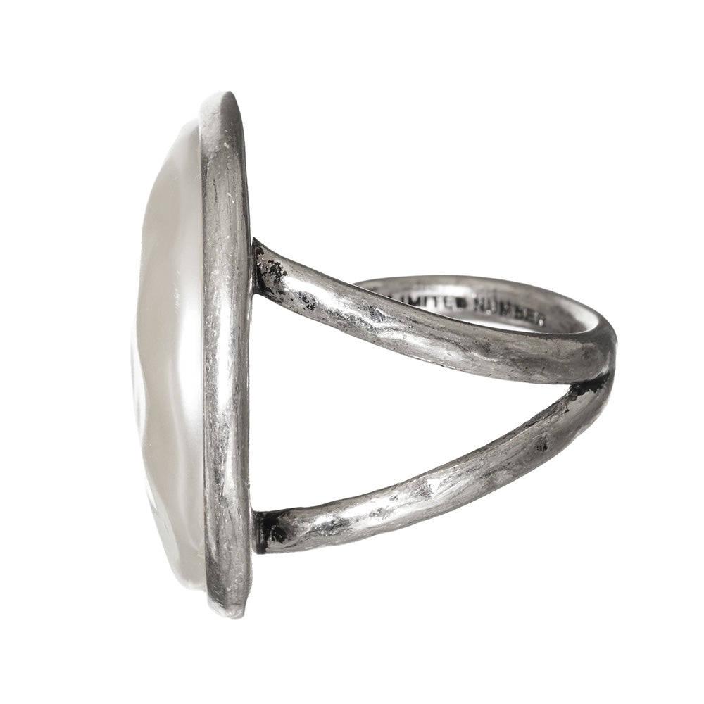 【LIMITED NUMBER】Vintage Like/volume ring リング ニッケルフリー メタル サークル フレーム マーブル カラー フリーサイズ 指輪