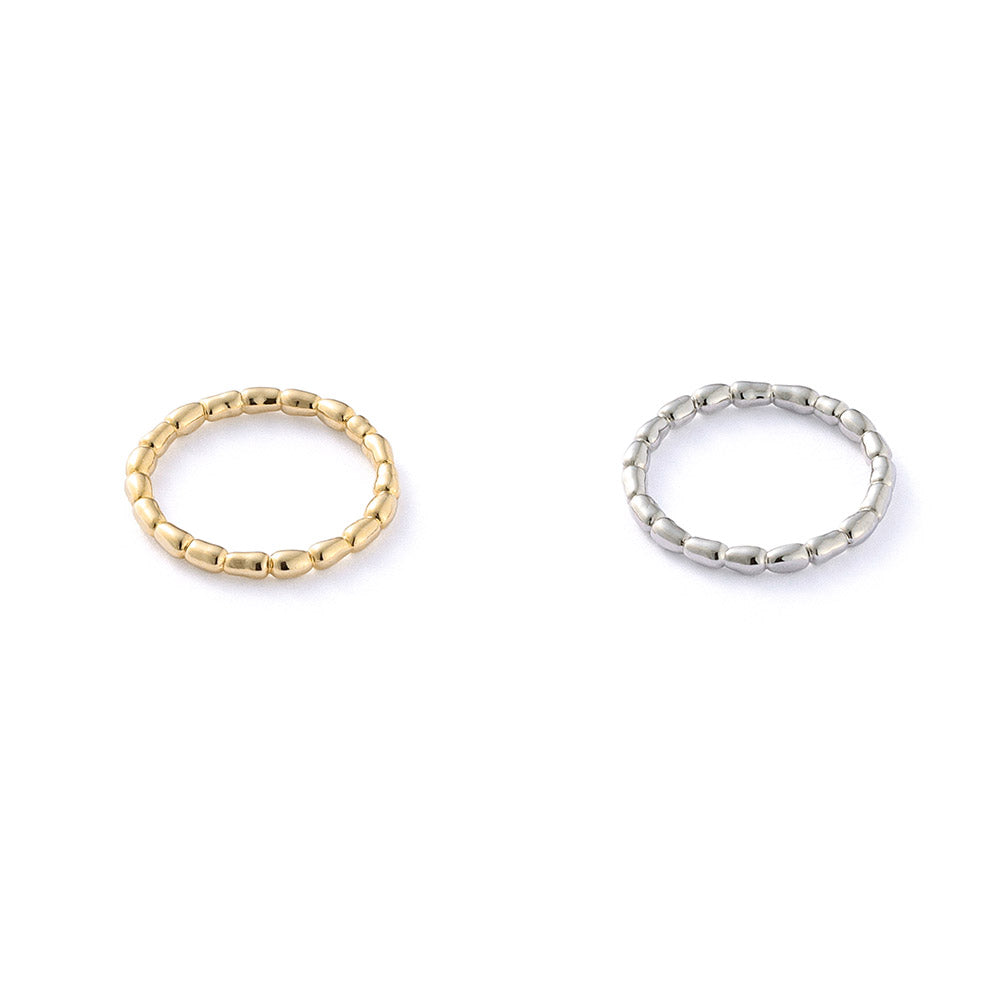 【Suu her.】リング オーバルボール スリム 13号 指輪 オリジナルクリアケース付き