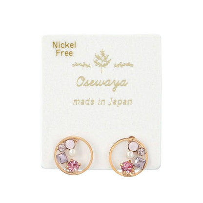 ピアス ニッケルフリー サークル プチビジュー プチパール ポストピアス