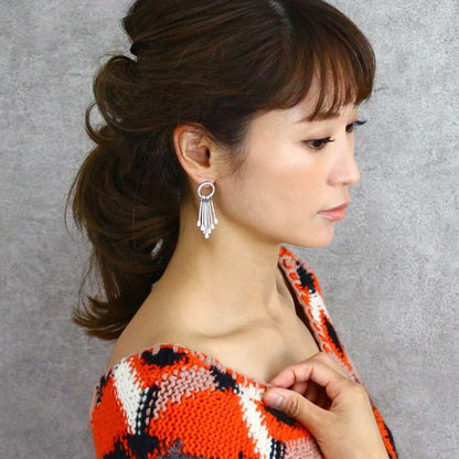 【LIMITED NUMBER】ピアス ニッケルフリー ピーコック チタンポスト ドロップピアス