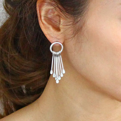 【LIMITED NUMBER】ピアス ニッケルフリー ピーコック チタンポスト ドロップピアス