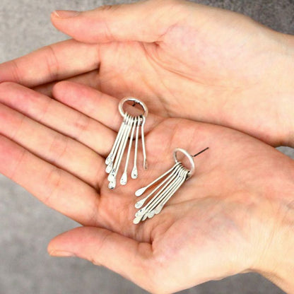 【LIMITED NUMBER】ピアス ニッケルフリー ピーコック チタンポスト ドロップピアス