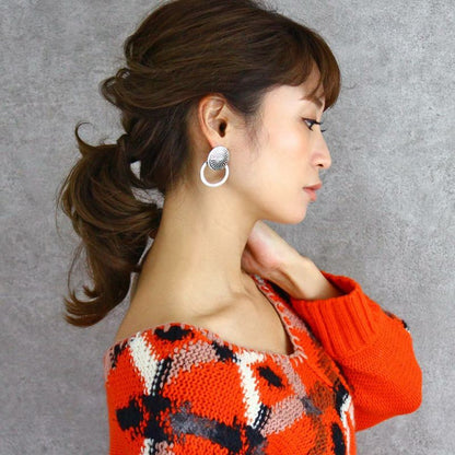 【LIMITED NUMBER】ピアス ニッケルフリー コンチョ 2way バックキャッチ チタンポストピアス
