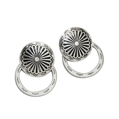 【LIMITED NUMBER】ピアス ニッケルフリー コンチョ 2way バックキャッチ チタンポストピアス