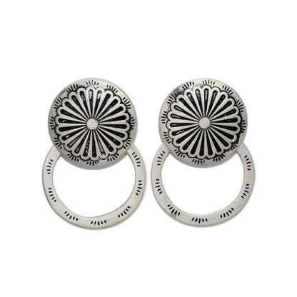 【LIMITED NUMBER】ピアス ニッケルフリー コンチョ 2way バックキャッチ チタンポストピアス