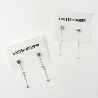 【LIMITED NUMBER】MOON ピアス ニッケルフリー ブライトスター 2way ステーションデザイン バックキャッチピアス