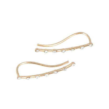 【LIMITED NUMBER】MOON ピアス ニッケルフリー クリスタル 3way イヤカフ フックピアス