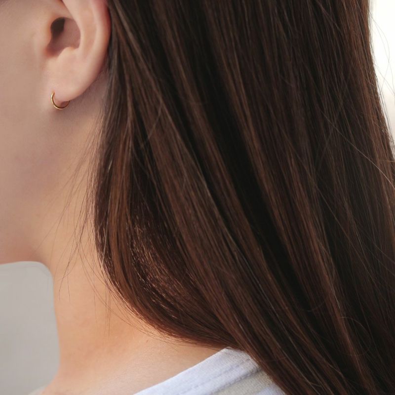 ボディピアス サージカルステンレス 316L 6mm フープ ワンタッチ セグメントリング 20G 【1個販売】