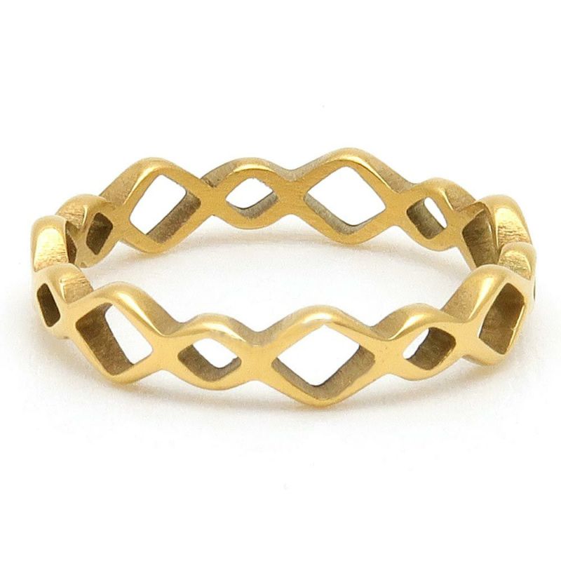 リング ステンレス メタル ひし形 透かし 3号 5号 9号 11号 指輪