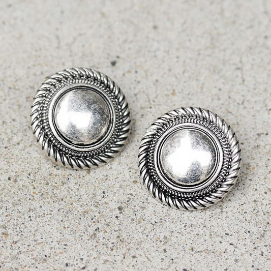 【LIMITED NUMBER】Vintage Like ピアス ニッケルフリー メタル サークル チタンポスト スタッドピアス