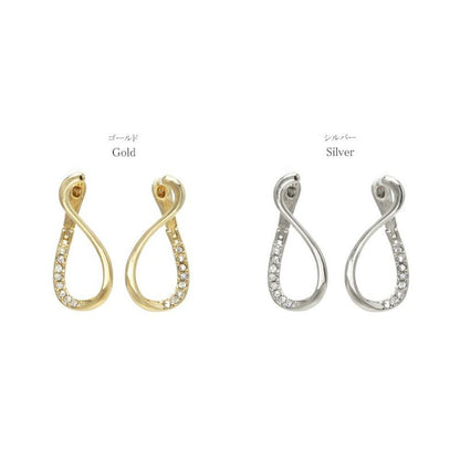 ピアス ニッケルフリー ストーン メタル フープピアス