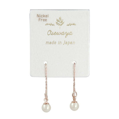 ピアス ニッケルフリー パール チェーン アメリカンピアス