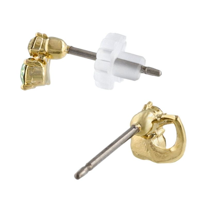 ピアス ニッケルフリー ビジュー ドロップ メタル チタンポスト スタッドピアス