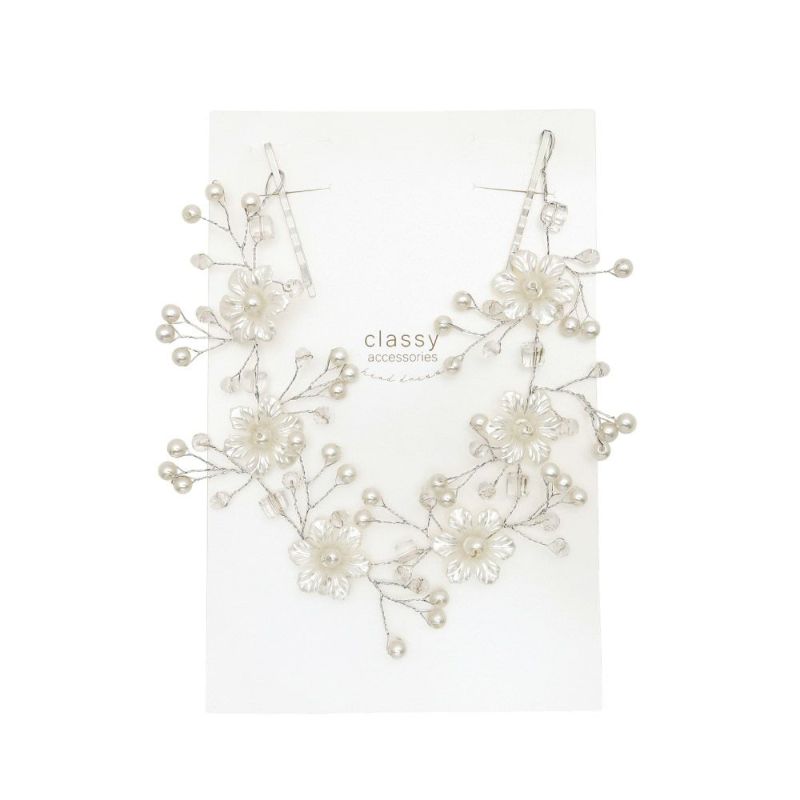 Classy ヘッドドレス ニッケルフリー グロウ ホワイトフラワー