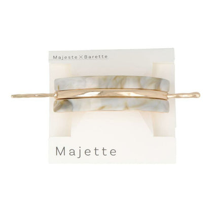 OUTLET 70%OFF｜Majette/マジェッタ マジェステみたいなバレッタ ニッケルフリー メタル マーブル レクタングル