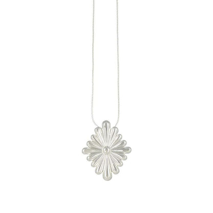 【LIMITED NUMBER】silver925 plated collection シルバーチェーン ニッケルフリー フラワー スライドボール ロング ペンダントネックレス オリジナル巾着付き