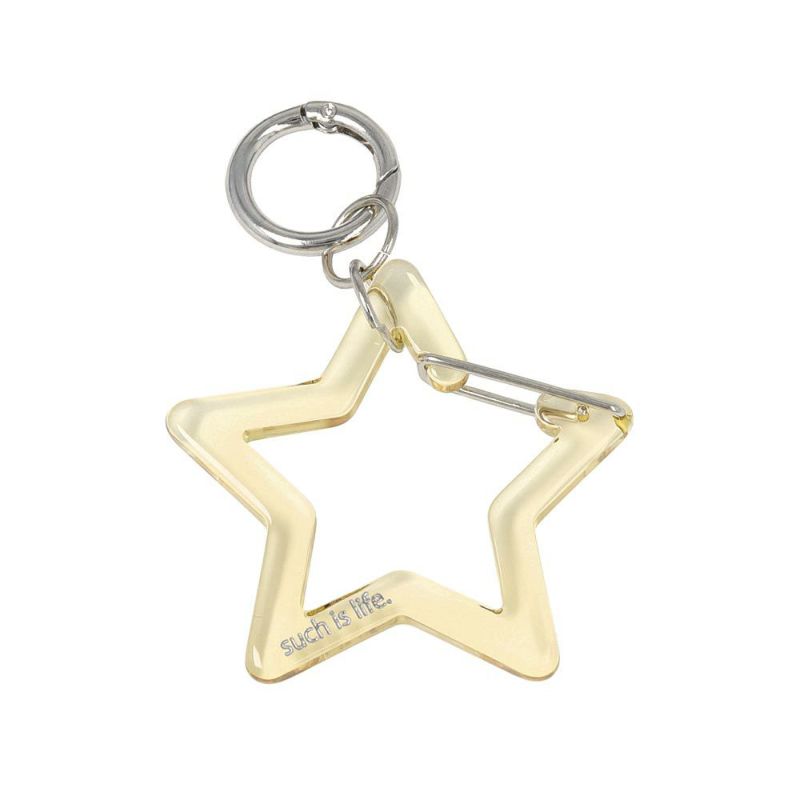 【LIMITED NUMBER】MELLOW-KEYCHARM スター クリア カラー メッセージ キーチャーム