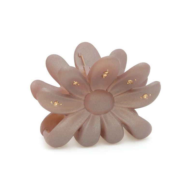ヘアクリップ ニッケルフリー フラワー マーガレット カラー ストーン 9cm バンスクリップ