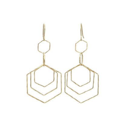 ピアス ニッケルフリー ハニカム メタル フックピアス